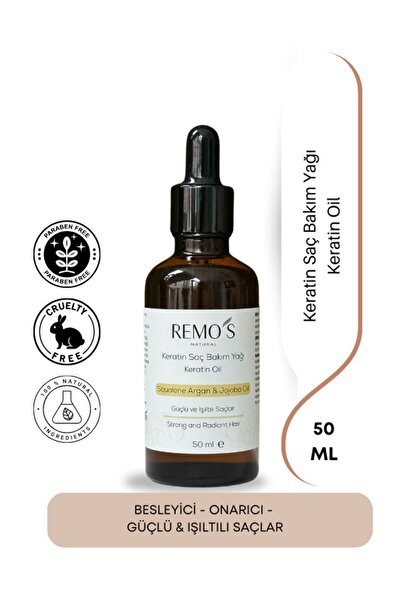 RemosNatural زيت الكيراتين للعناية بالشعر - أنيق وقابل للتعديل