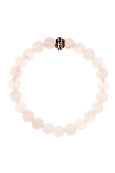 Zeynep Büyükbay 8mm Globe Cut Pink Quartz Natural Bracelet