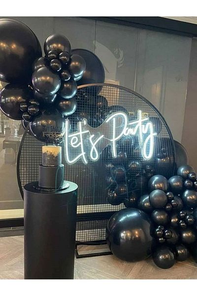 Parti Setim Black Balloon Chain Set of 60 - My Party Set