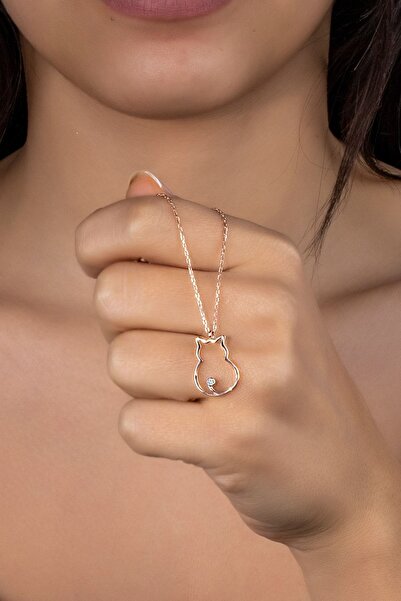 Else Silver Gümüş Kedi Kolye