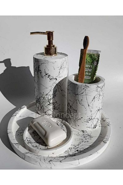 Ture Concept Marble Patterned Bathroom Set
