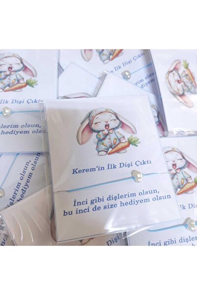 Perle88 Kişiye Özel Isimli Diş Buğdayı Şans Bilekliği Hediyeliği 6 Adet