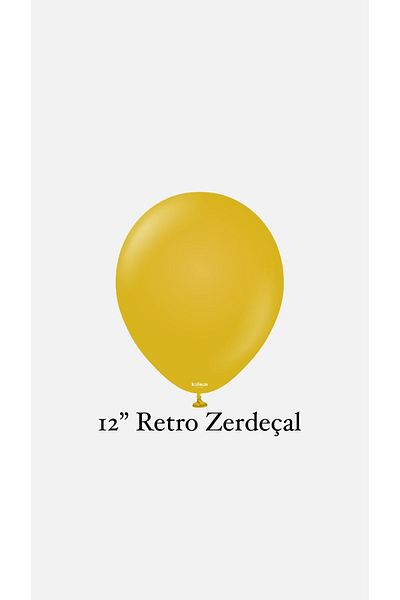 Gold Center 12 Inch Turmeric Colored 10-Piece Balloon Set