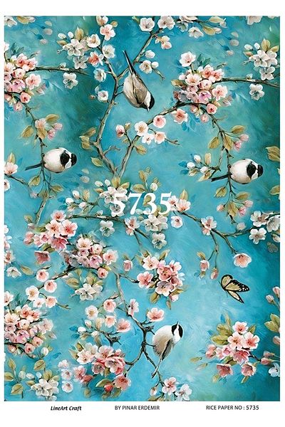 LİNEART Brass Decopage Paper No:5735
