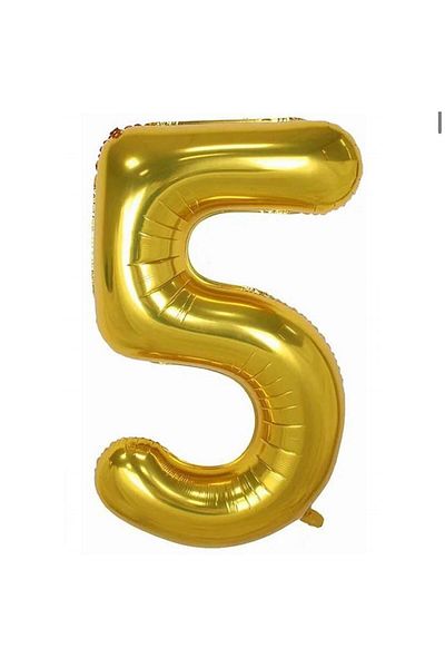 Parti Setim My Party Set^^ 5 Numbers Gold Foil Balloon 76 Cm 34 Inch Party Balloon Suitable for Heliuma