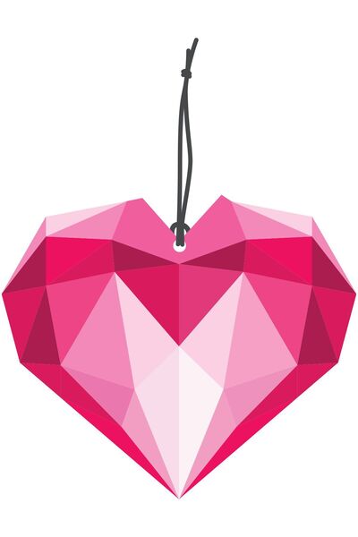 1001MODEL Pembe Kalp Tasarımlı Premium Dekoratif Oto Kokusu