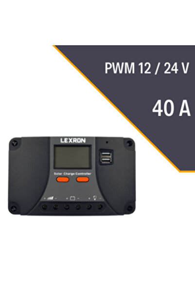 Lexron 40Ah PWM Şarj Kontrol Cihazı