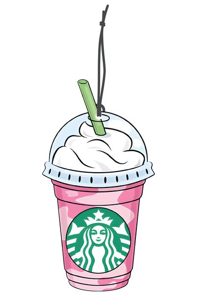 Genel Markalar Starbuck Kremalı İçecek Tasarımlı Dekoratif Oto Kokusu ve Oto ...