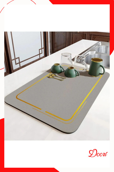 Doori Bulaşık matı esnek bulaşık selesi bulaşıklık tabak bardak kurutma bulaş...