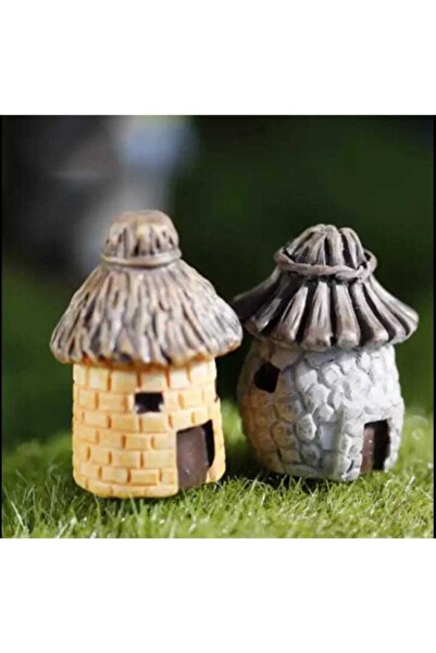 2-Piece Tiny Home Terrarium Object Miniature Object Terrarium Accessory Terrarium Ornament