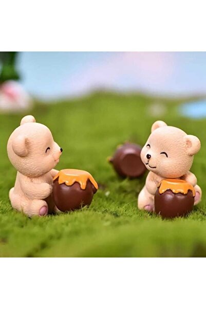 Himi Pasta Süsleri 2'li Ayıcık Maket Kürdanlı Cupcake Pasta Süsü Doğum Günü S...