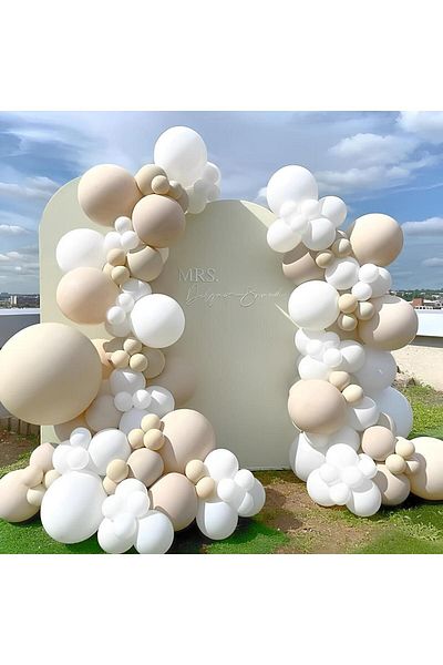 Parti Setim White Sea Sand 100 Pieces Balloon Set - My Party Set^^