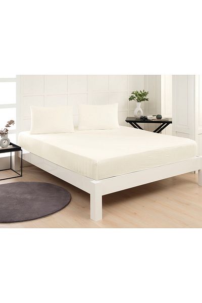Altın Yaprak King Size Elastic 100% Cotton Combed Sheet 2 Pieces Pillow Case (50X70 CM)