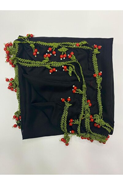 Cenk El Işi Oyalı Kiraz Eşarp Tülbent Yazma Hediyelik/çeyizlik