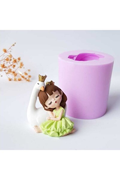 Himi Pasta Süsleri Kuğu Kız Maket Kürdanlı Cupcake Pasta Süsü Doğum Günü Süsl...