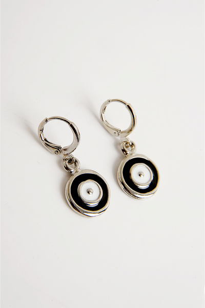 EUROMODA Pearl Necklace and Earring Set - Evil Eye Design