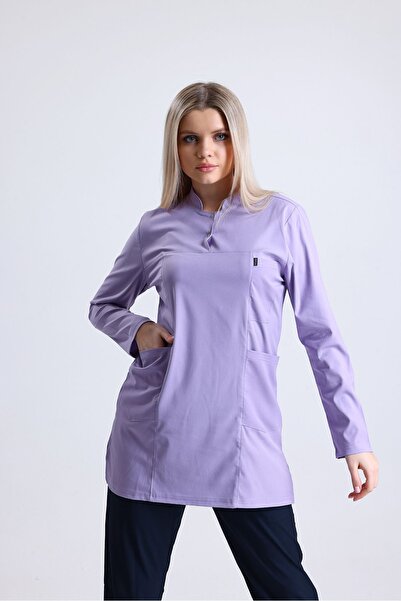 Ehil Doktor/hemsire Forması Likralı Tesettür Üniforma Tek Üst Likralı