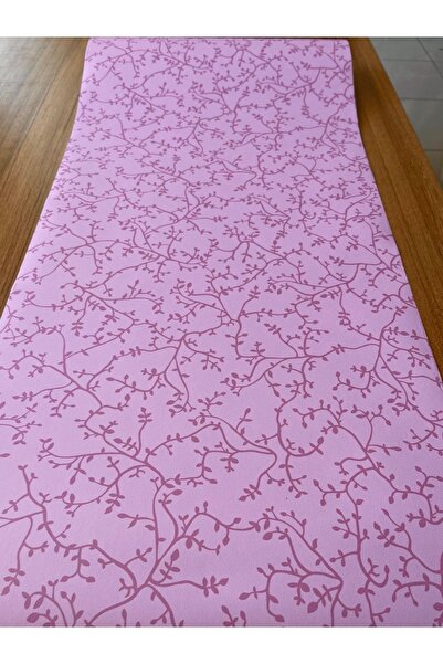BAŞYAPI DİZAYN Pembe Yaprak Ithal Duvar Kağıdı (5m²)