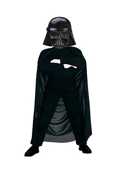 moysahsap party&ahşap Star Wars Darth Vader Çocuk Pelerin + Maske 2 Parça Kos...