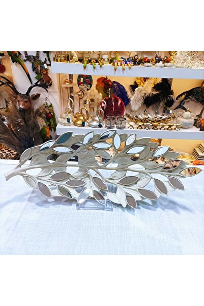 Gold home design Dekoratif Yaprak Aynalı Gondol