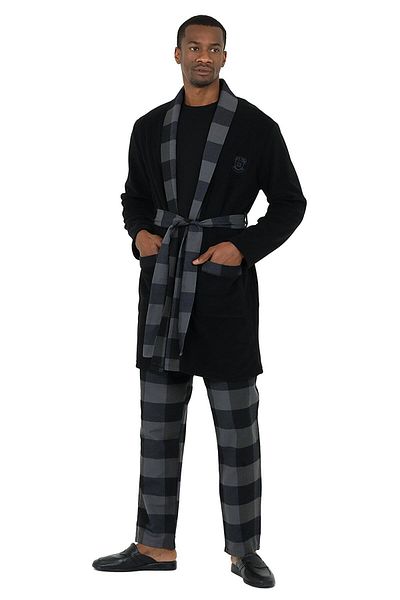 D'S Damat Ανδρικό σετ Röpteşambir από μαύρο φλις - 504002