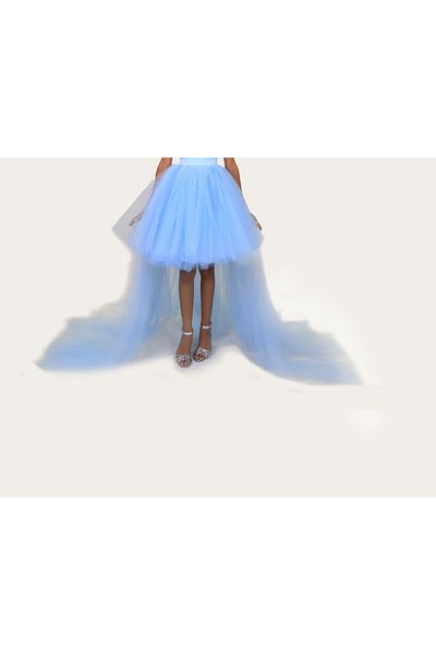 nsmkidslife Fata - Fusta tutu pufoasa cu coada lunga, combinatie de bal pentru petrecerea de absolvire