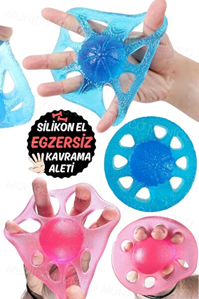 Munico Yumuşak Elastik El Kavrama Egzersiz Topu | Stres Azaltma ve Rehabilita...