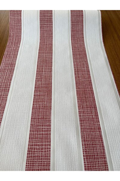 BAŞYAPI DİZAYN Bordo-beyaz Çizgili Ithal Duvar Kağıdı (5m²)