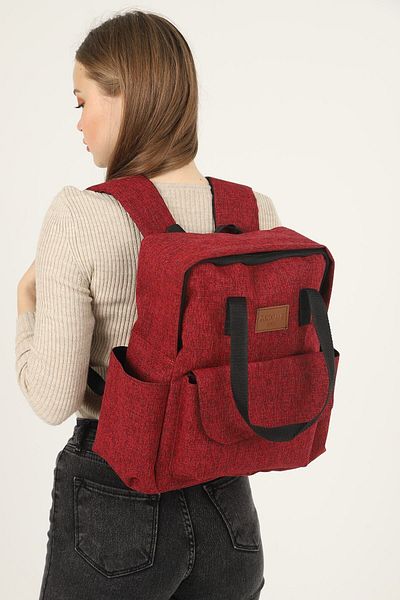 KISCHE Fashion Women Backpack Korean Style School Bag Large Capacity Travel Bag Gray