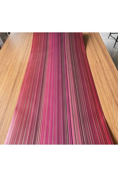 BAŞYAPI DİZAYN Kırmızı Çizgi Desenli Ithal Duvar Kağıdı (5m²)