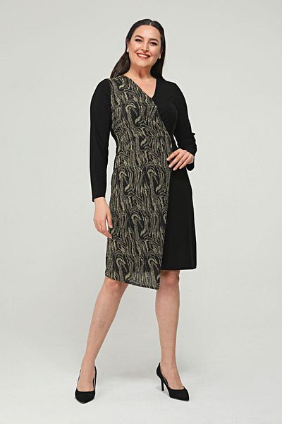 Asees Medium Size Double Breasted Collar Asymmetrical Evening Dress
