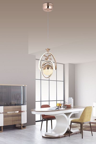 HİRALUCE Marco 3 Color Controlled and Dimmer Gold (Yellow White and Daylight) Luxury Crystal Stone Led Chandelier