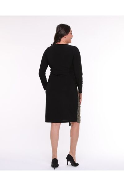 Asees Medium Size Double Breasted Collar Asymmetrical Evening Dress