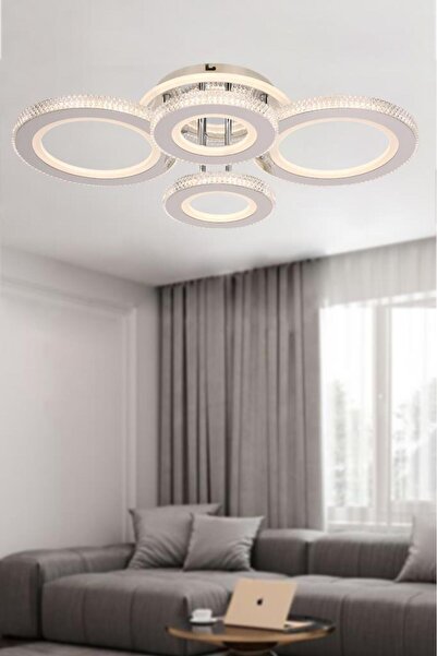 Eray Aydınlatma 2023-4 Krom Dimmer Kumandalı Led Avize