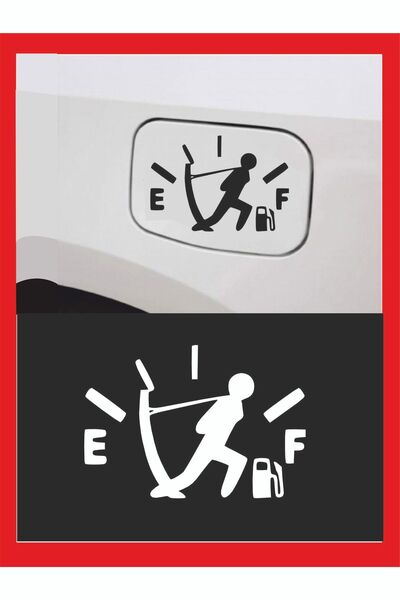 EYBA STİCKER ملصق رجل سحب خزان البنزين 13*9 سم