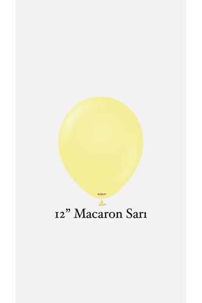 Parti Setim ^^ 12 Inch Macaron Yellow 10-Piece Balloon Set, 12 Inch Yellow Color 10-Piece Balloon Set