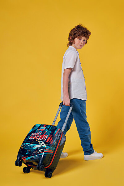 Coral High Kids Yarış Arabası Desenli Çocuk Valizi 16783