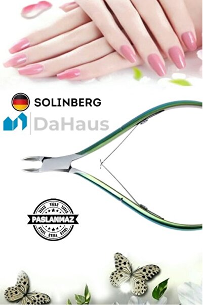 Dahaus Metalik Yeşil Paslanmaz Çelik Solinberg Manikür Pens Kütikül Et Kesici Pens Makas