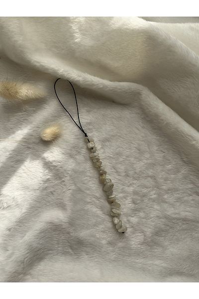 PelvedDesign Moon Stone Natural Stone Charm Phone Lanyard