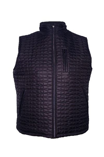 Extreme Men's Navy Blue Large Size Quilted Hooded Winter Vest