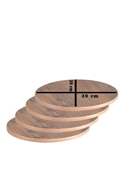 SEDAŞ LIVING UNITS AÇIK CEVİZ 39 X 39 CM 4'LÜ SUNTALAM SEHPA ÜST TABLASI DEKO...