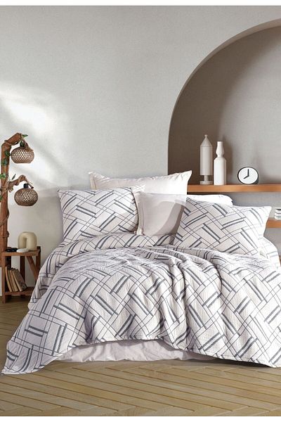 Antepiş Home Claris Navy Blue Double Bedspread