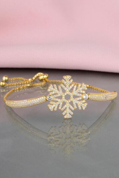 Else Silver Asansörlü Kar Tanesi Gümüş Bileklik