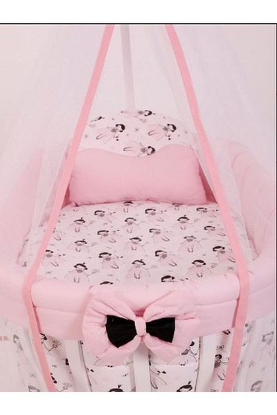 BebeK on For Wooden Crib Sleeping Set "Princess" in a Basket "Excluding Crib" Baby Girl Sleeping Full Set