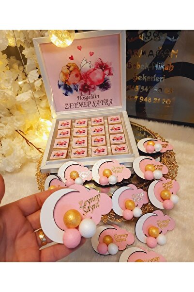 ARMAĞAN BEBEK NİKAH ŞEKERİ Bebek Ikramlik Cikolata( 48adet),magnet (20adet)