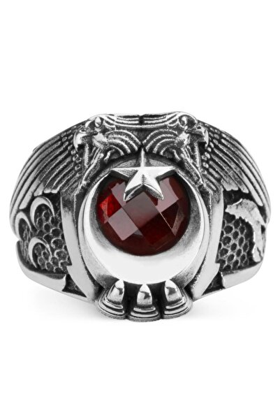 Anı Yüzük Erkek Cihan Hakimiyeti Yüzüğü Üç Hilal Bozkurt