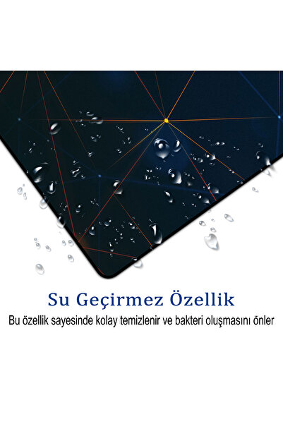 Genel Markalar 24cmx20cm Mause Pad ve Bardak Atlığı Takımı.Lacivert Desenli MausePad(fare) ve Bardak Altlığı Takım