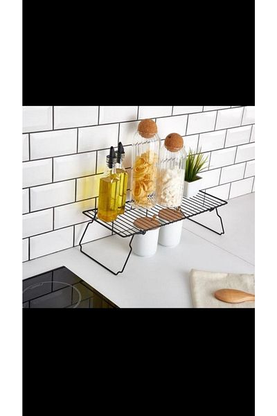 LeesHome Διοργανωτής Ντουλάπας Μεταλλικό Ράφι 47 εκ. Μαύρο