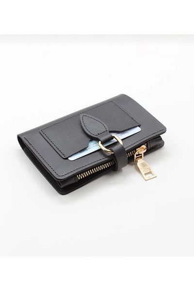 FİASHOP Zippered Women's Money Wallet - With Coin and Cash Detail