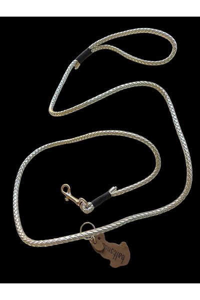 balkonda Silver Color Faux Leather Dog Walker Strap - 6mm Thickness, 120cm Length B1-4